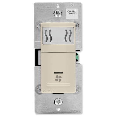 Leviton Humidity Sensor & Fan Wall Controller, Light Almond